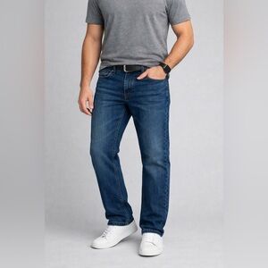 Levis 541 Jeans Mens 34 Blue Denim Athletic Fit Taper Leg Dark Wash Red Tab